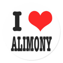 I HEART (LOVE) ALIMONY STICKER