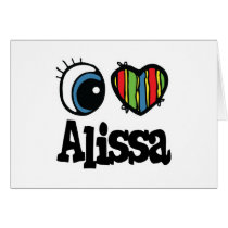 I Heart (Love) Alissa Greeting Card