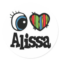 I Heart (Love) Alissa Stickers