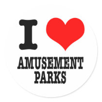 I HEART (LOVE) AMUSEMENT PARKS stickers