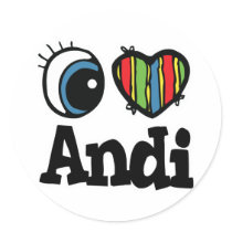 I Heart (Love) Andi Stickers