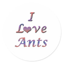 I Heart (Love) Ants stickers