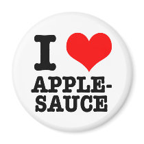 I HEART (LOVE) APPLESAUCE FRIDGE MAGNETS