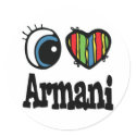 I Heart (Love) Armani stickers by eyeheartnames I Heart (Love) Armani stickers