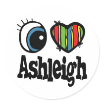 I Heart (Love) Ashleigh stickers