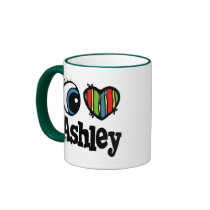 I Heart (Love) Ashley Coffee Mugs