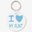 I Heart (Love) aunt keychains