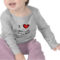 I Heart (Love) Australian Cattle Dogs t-shirts