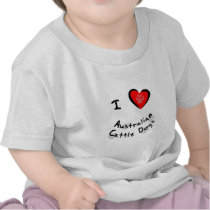 I Heart (Love) Australian Cattle Dogs t-shirts