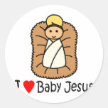 I Heart (Love) Baby Jesus Stickers