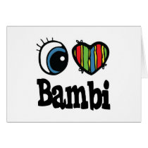 I Heart (Love) Bambi Greeting Card
