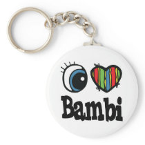 I Heart (Love) Bambi Keychain
