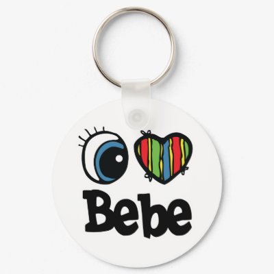 I Heart (Love) Bebe Key Chain by eyeheartnames