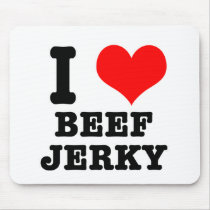 I HEART (LOVE) beef jerky Mouse Pads