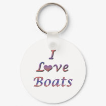 I Heart (Love) Boats keychains