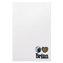I Heart (Love) Brian Custom Stationery