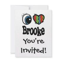 I Heart (Love) Brooke Invitations
