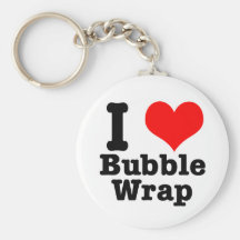 I HEART (LOVE) bubble wrap Keychains