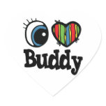 I Heart (Love) Buddy Heart Sticker