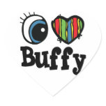 I Heart (Love) Buffy Heart Sticker