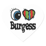 I Heart (Love) Burgess Stickers
