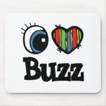 I Heart (Love) Buzz mousepads