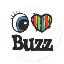 I Heart (Love) Buzz stickers