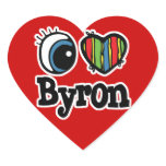 I Heart (Love) Byron Sticker
