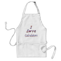 I Heart (Love) Calculators aprons