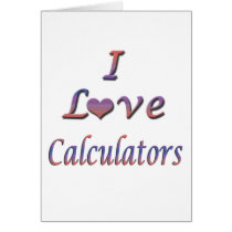 I Heart (Love) Calculators cards