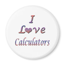 I Heart (Love) Calculators magnets