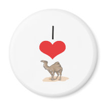 I Heart (Love) Camels Refrigerator Magnet