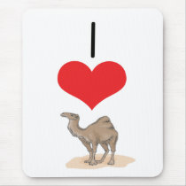 I Heart (Love) Camels Mouse Mats