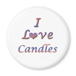 I Heart (Love) Candles magnets