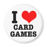 I HEART (LOVE) card games magnets