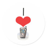 I Heart (Love) Cell Phones  stickers