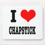I HEART (LOVE) chapstick Mouse Pad