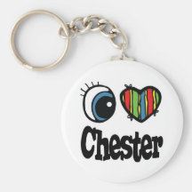 I Heart (Love) Chester Keychains