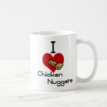 I heart-love chicken nuggets coffee mug