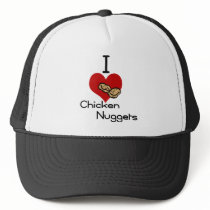 I heart-love chicken nuggets hats by Edibility I heart-love chicken nuggets hats
