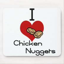 I heart-love chicken nuggets mousepads
