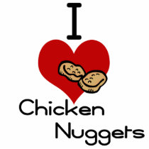 I heart-love chicken nuggets photo cutout