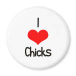 I Heart (Love) chicks magnets