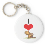 I Heart (Love) Chipmunks Keychains