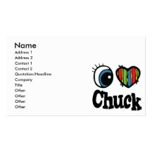 I Heart (Love) Chuck Business Cards