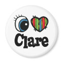 I Heart (Love) Clare magnets