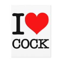 I Heart Love Cock, Your Ass, Hookers postcards