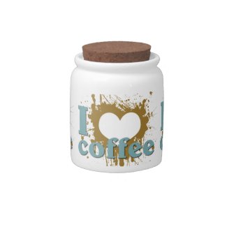 I Heart (Love) Coffee Jar Candy Dishes