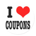 I HEART (LOVE) coupons stickers