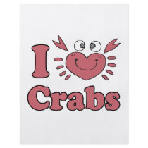 i heart love crabs cute heart shaped crab flyer